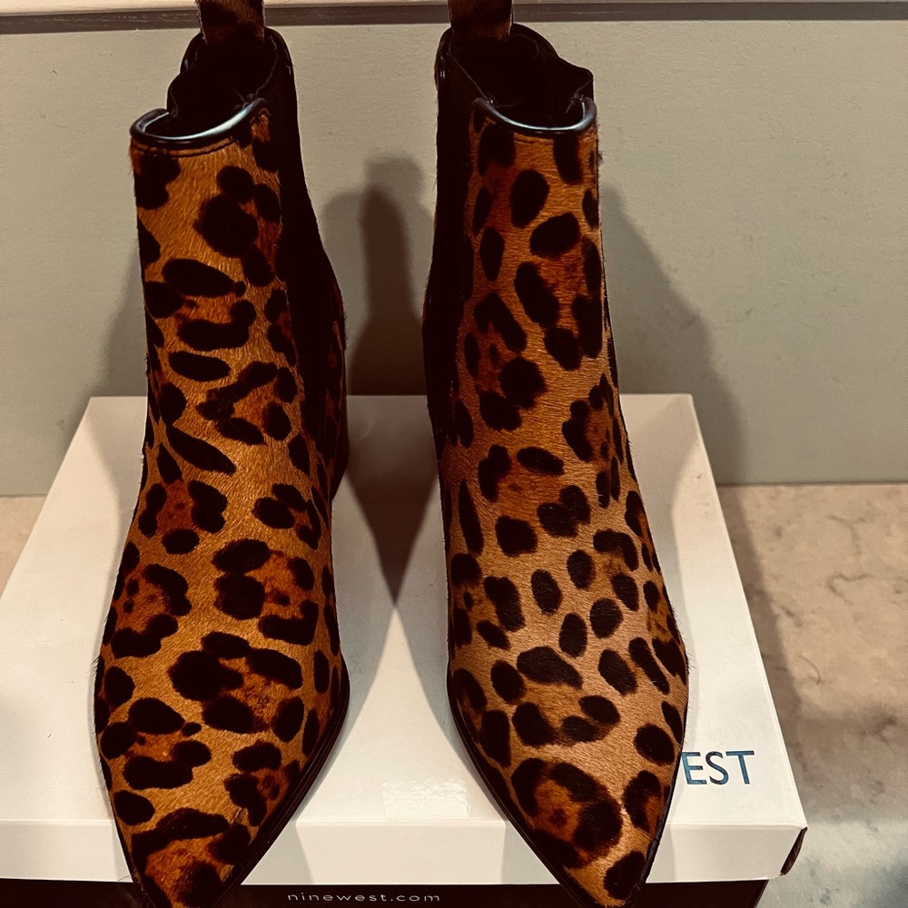 Nine West Animal Print Ankle Booties